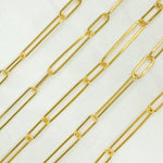 Load image into Gallery viewer, Gold Plated 925 Sterling Silver Smooth Paperclip Link Chain