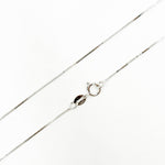 Load image into Gallery viewer, 040VEDWG18K. 18K Solid White Gold Box Chain