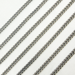 Load image into Gallery viewer, Oxidized Sterling Silver Curb Chains