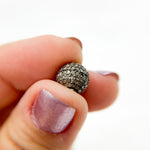 Load image into Gallery viewer, DC570. Diamond & Sterling Silver Round Bead