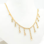 Load image into Gallery viewer, NFR71416. 14K Solid Gold Diamond Dangle Necklace