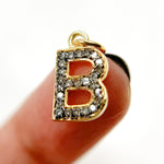 Load image into Gallery viewer, DC176. Diamond Sterling Silver Letter "B" Charm