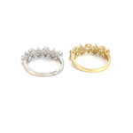 Load image into Gallery viewer, 14k Solid Gold Baguette Drops Ring.