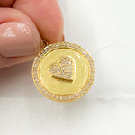 Load image into Gallery viewer, Diamond Sterling Silver Round Heart Pendant