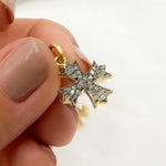 Load image into Gallery viewer, DC304. Diamond Sterling Silver Cross Charm