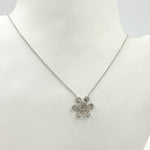 Load image into Gallery viewer, TJ0009. 14K Solid Gold Diamond Flower Shape Necklace