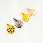 Load image into Gallery viewer, DC014. Diamond Sterling Silver Round Charm