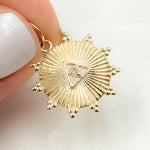 Load image into Gallery viewer, 14K Solid Gold Diamond Circle Charm