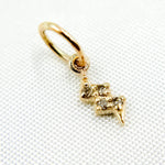 Load image into Gallery viewer, 14K Solid Gold Diamond Lightning Bolt Charm