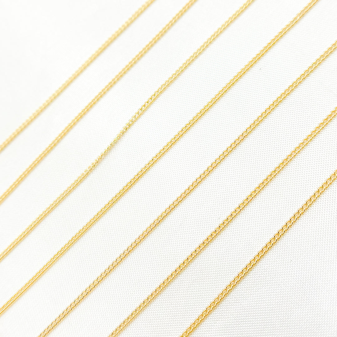 14K Solid Gold Curb Chain