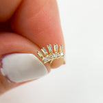 Load image into Gallery viewer, EFD54271. 14k Solid Gold Diamond Stud Earrings