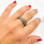 Load image into Gallery viewer, Diamond Black Rhodium Sterling Silver Ring