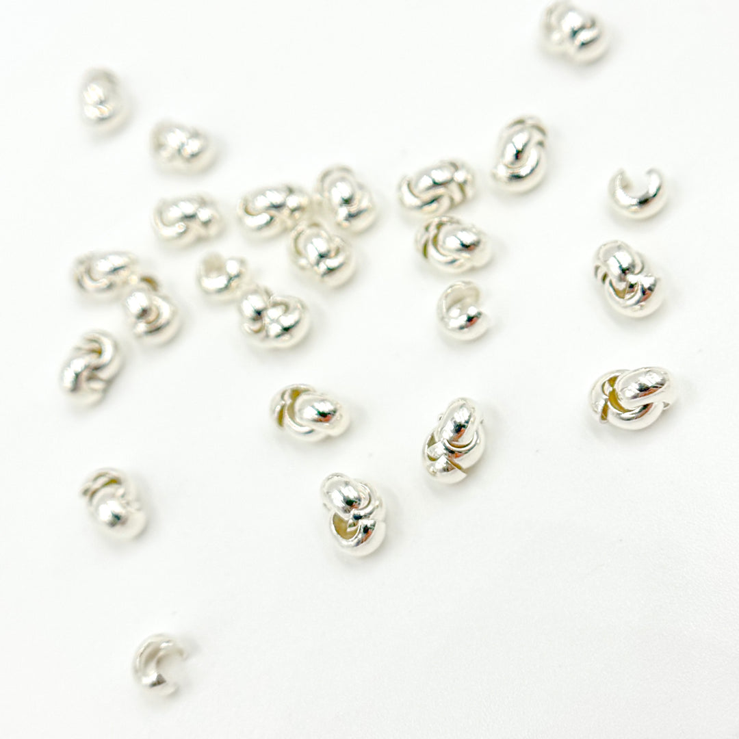 Buy White Sterling Silver Crimp Cover