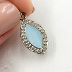 Load image into Gallery viewer, Diamond Sterling Silver Marquise Enamel Pendant