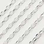 Load image into Gallery viewer, Buy Sterling Silver Oval Diamond Cut Link Chain