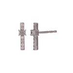 Load image into Gallery viewer, EFB54275. 14K Solid Gold Diamond Bar Studs