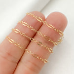 Load image into Gallery viewer, 1175-1125GF. 14K Gold-Filled Flat Marina and Cable Links Chain