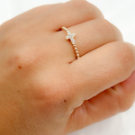 Load image into Gallery viewer, 14k Solid Yellow Gold Cross Diamond Ring.