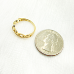 Load image into Gallery viewer, 14K Solid Gold Diamond Chain Ring.