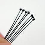 Load image into Gallery viewer, Black Rhodium Sterling Silver Ball 1.5 Inch Headpin
