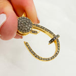 Load image into Gallery viewer, DC671. Diamond Sterling Silver Pear Shape Trigger Clasp