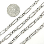Load image into Gallery viewer, Silver Long and Short Link Chain