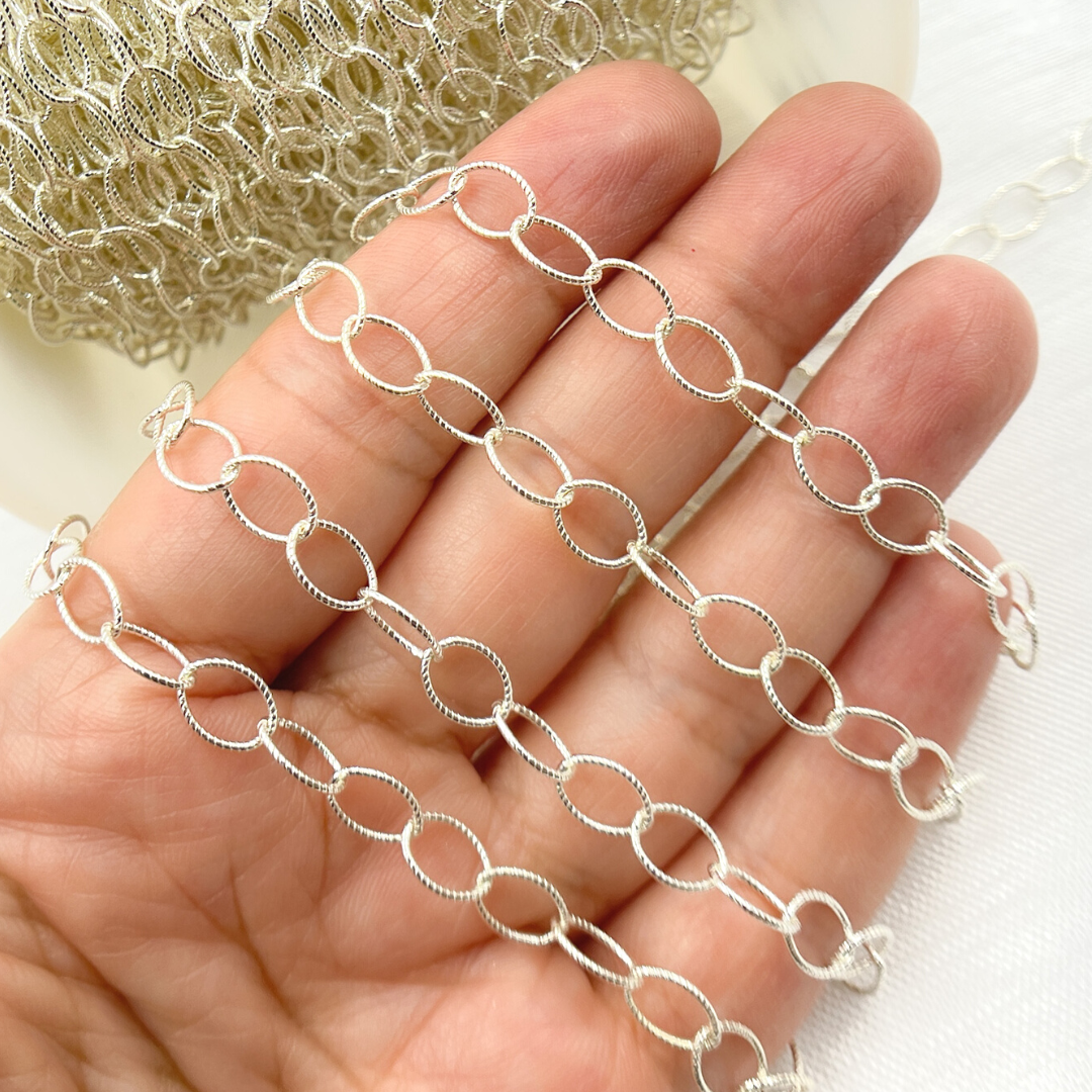 720TWSS. Sterling Silver Twisted Oval Link Chain