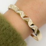 Load image into Gallery viewer, DBG00351. 14K Solid Gold Diamond Bangle