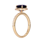 Load image into Gallery viewer, 14K Gold Oval Blue Sapphire and Diamonds Fancy Ring