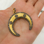 Load image into Gallery viewer, DP190. Diamond Sterling Silver Moon Pendant