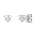 Load image into Gallery viewer, ER421145. 14K Solid Gold Diamond Eye Studs