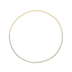 Load image into Gallery viewer, NFS71712. 14K Solid Gold Diamond Tennis Choker Necklace