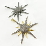 Load image into Gallery viewer, DP061. Diamond Silver Sun Pendant
