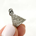 Load image into Gallery viewer, DC293. Diamond Sterling Silver Triangle Charm