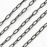 Load image into Gallery viewer, V14BRM. Black Rhodium Matt Sterling Silver Oval Link Chain