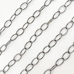 Load image into Gallery viewer, Shop Now Black Rhodium Sterling Silver Oval Link Chain