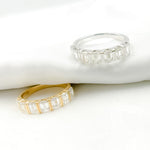 Load image into Gallery viewer, 14K Solid Gold Diamond Baguette Ring.