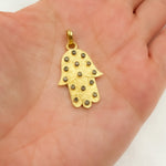 Load image into Gallery viewer, DC526. Diamond & Sterling Silver Hamsa Pendant