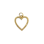 Load image into Gallery viewer, GDP02. 14K Solid Gold Diamond Heart Shape Charm