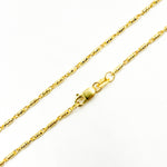 Load image into Gallery viewer, 050LURCNDTL721. 14k Solid Gold Twisted Bar Link Chain