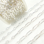 Load image into Gallery viewer, Smooth Paperclip Long & Short Link Chain