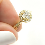 Load image into Gallery viewer, 14K Solid Gold Diamond Ring.