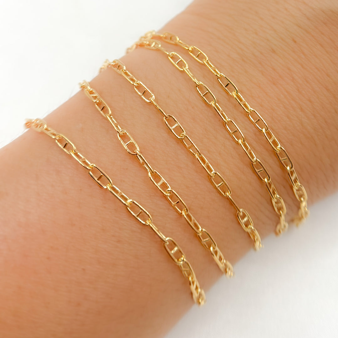 V248GF. 14K Gold Filled Smooth Marina Link Chain