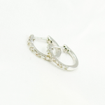 Load image into Gallery viewer, EHD57037W. 14k Solid Gold Baguette Hoops