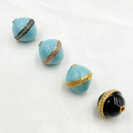 Load image into Gallery viewer, DC722A. Diamond Sterling Silver Round Enamel Bead