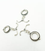 Load image into Gallery viewer, 925 Sterling Silver Toggle Lock 14mm Round. Toggle9SS
