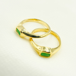 Load image into Gallery viewer, 14K Solid Gold Emerald Ring.