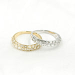 Load image into Gallery viewer, 14K Solid Gold Diamond Baguette Ring.