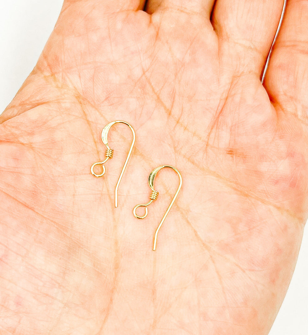 14K Gold Filled Ear Wire With Coil. GFEW2