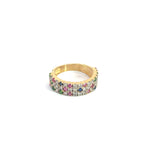 Load image into Gallery viewer, 14k Solid Gold Diamond Mix Stones Ring.
